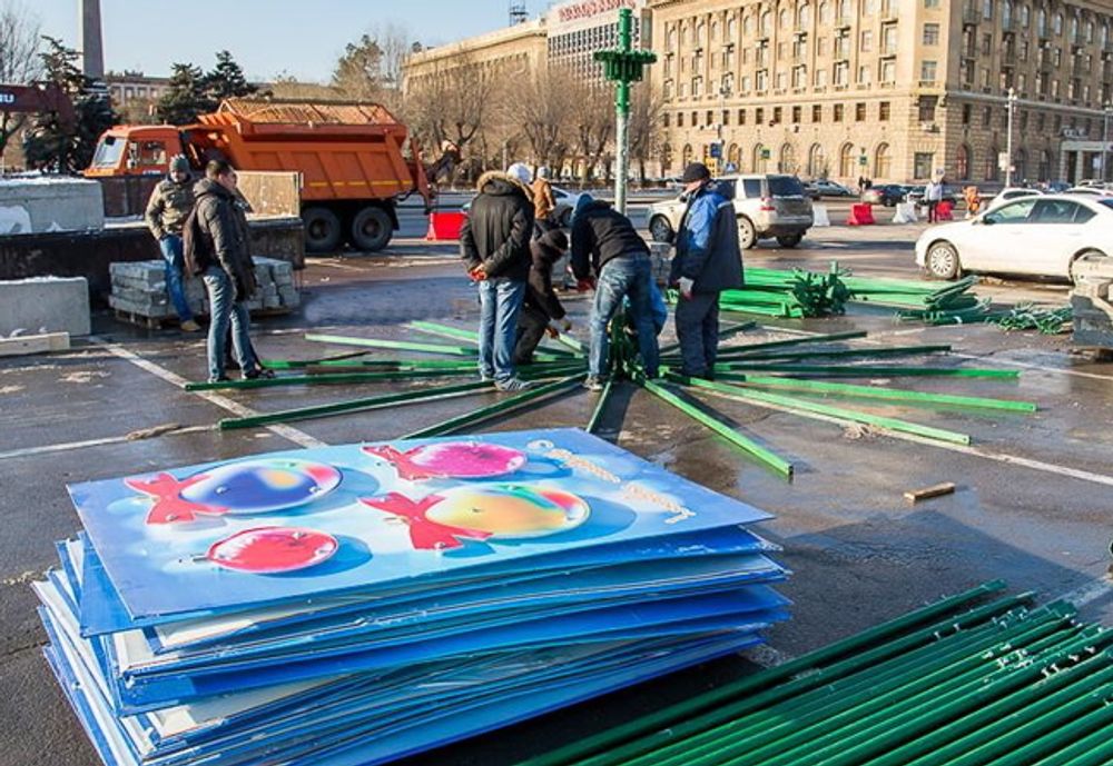 Подиум для Каркасной уличной искусственной елки «Евро-2»