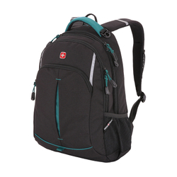 Прочный качественный с гарантией швейцарский школьный чёрный с цветными и светоотражающими элементами рюкзак 32x15x46 см (22 л) SWISSGEAR SA3165206408