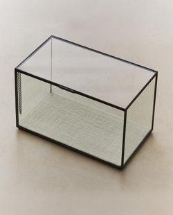Zara Home Шкатулка из стекла, цвет чёрный, 22 см