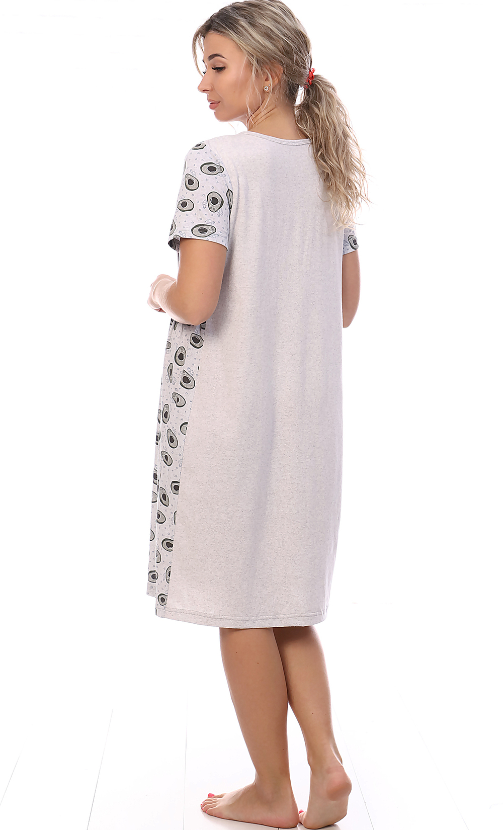 [m]Сорочка для кормящих х/б кор.рукав С-2699