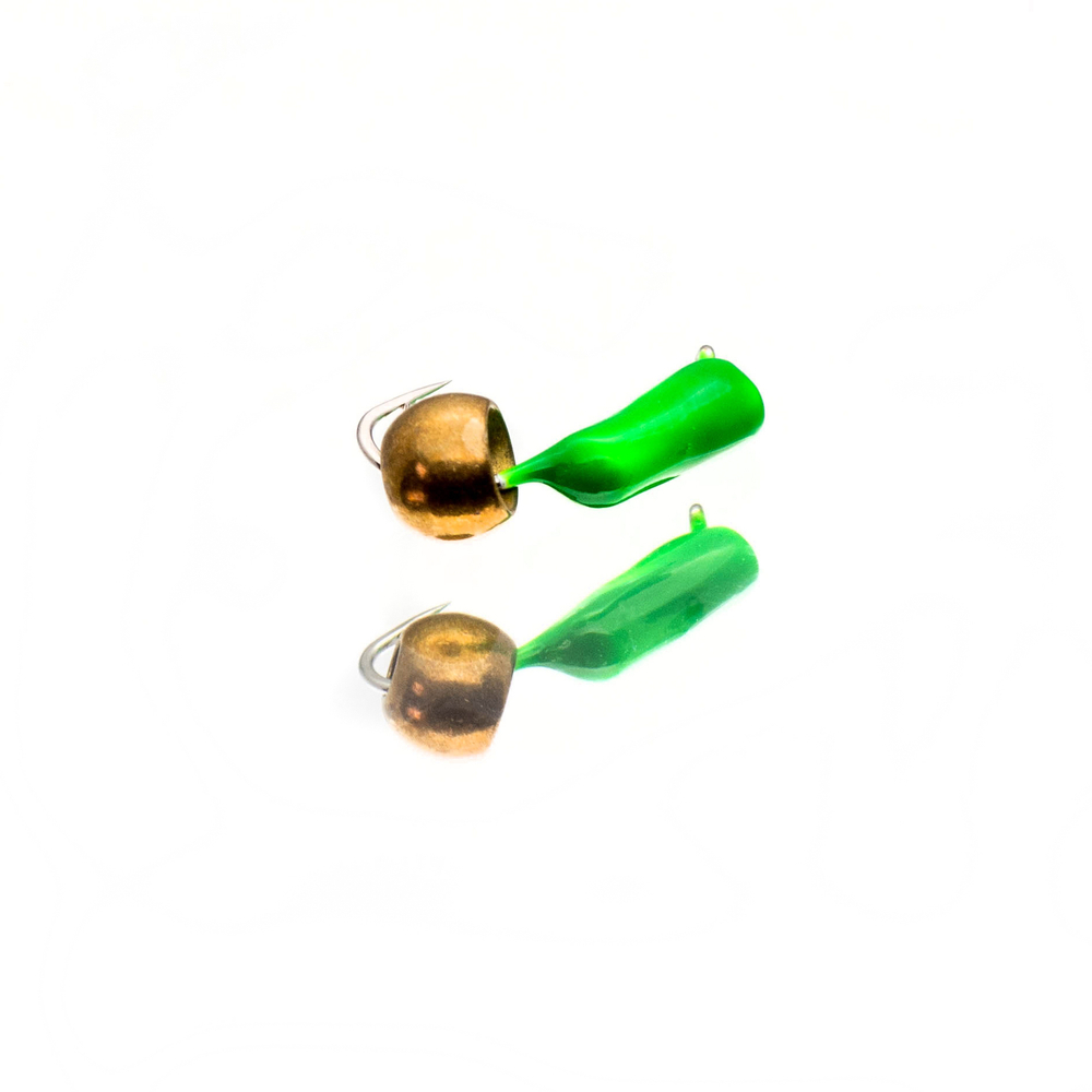 Мормышка True Weight "Гвоздешарик", Зеленый, шарик Латунь