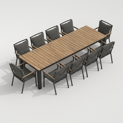 Стол обеденный ТЕЛЛА XL из тика 300x100