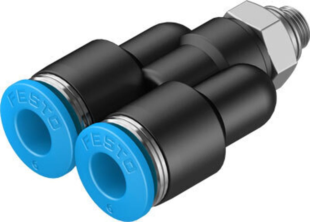 QSY-M5-6 Y-образное соединение с цанговым зажимом и резьбой