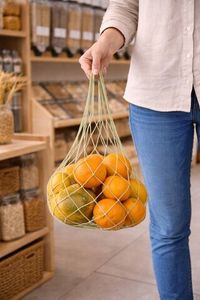 Авоська средняя (6 литров), фисташковая