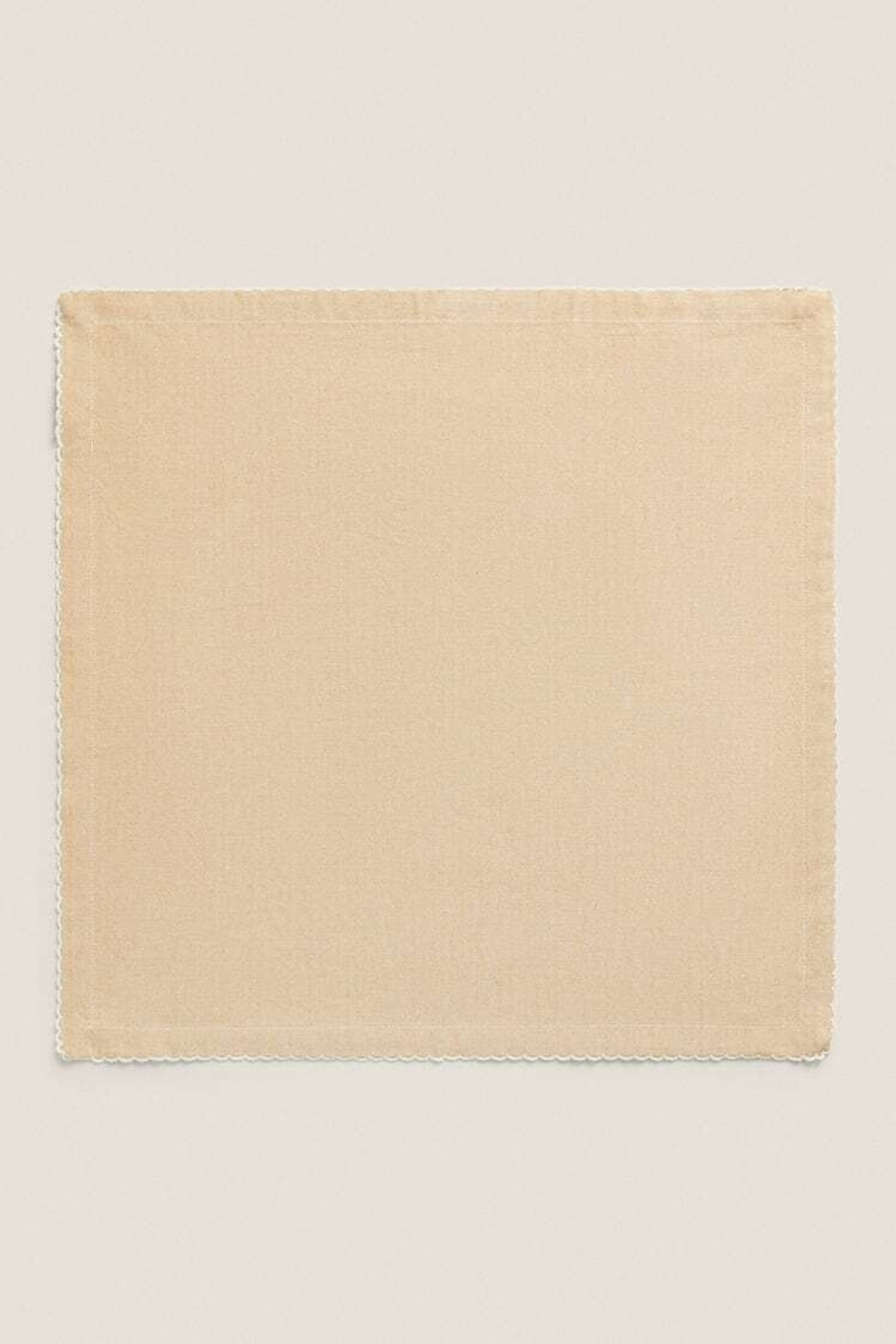 ZARA HOME САЛФЕТКИ С ЗУБЧАТЫМИ КРАЯМИ (УПАКОВКА ИЗ 2 ШТУК), ОХРА