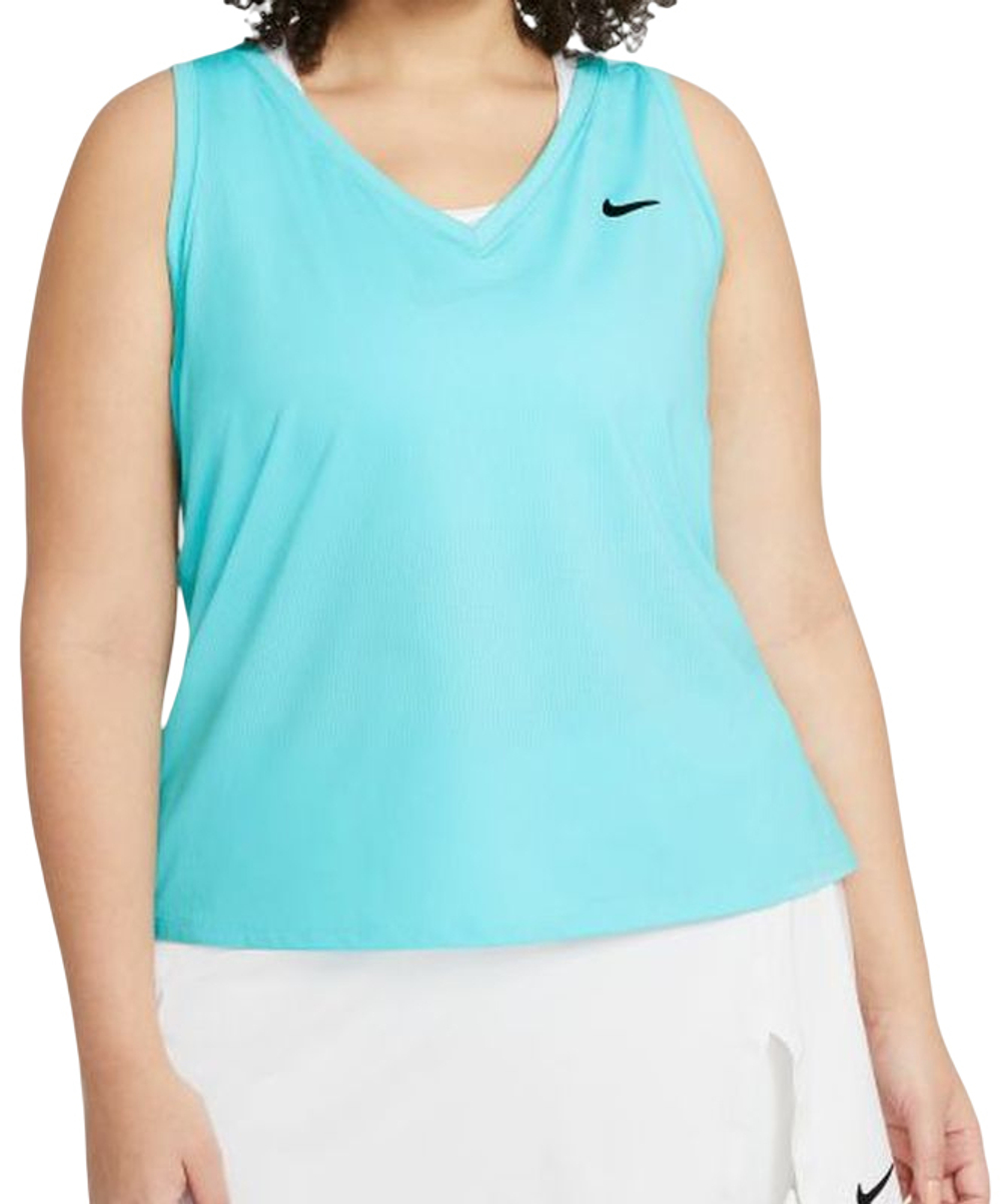 Женский топ теннисный Nike Court Dri-Fit Victory Tank Plus Line W - copa/white/black