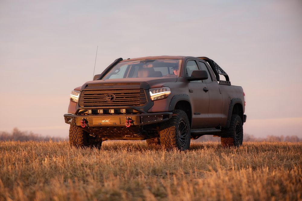 Бампер силовой передний BMS ALFA для Тойота Тундра 2014-2021