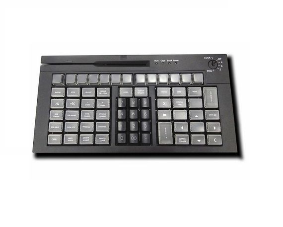 Клавиатура программируемая POScenter S67B (67 клавиш, MSR, ключ, USB), черная, арт. PCS67B, арт. PCS67B