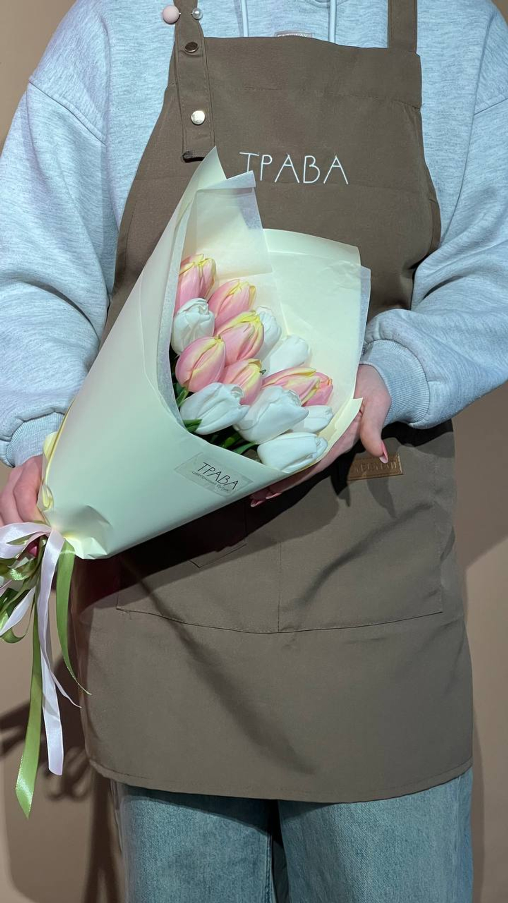 Букет "Нежная весна", Тюльпаны 15шт