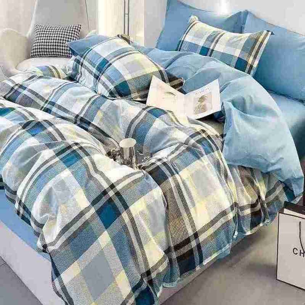 Комплект постельного белья "АВТ. 734", сатин, 100% хлопок, Россия. Пододеяльник на молнии!!!