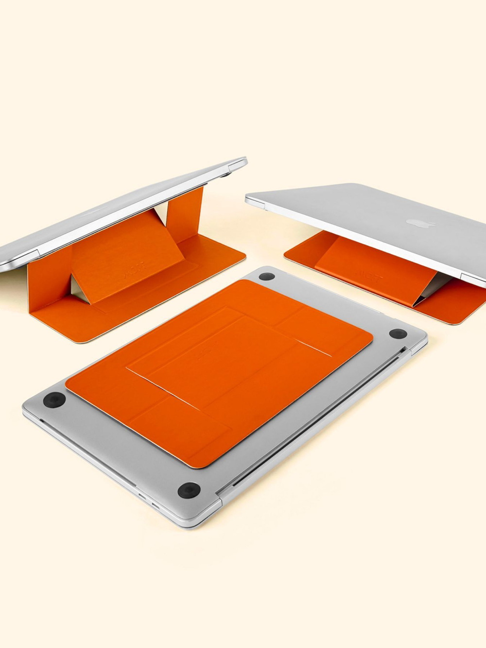 Клейкая подставка под ноутбук "MOFT Airflow Laptop Stand" l Здоровая осанка l Толщина 5 мм l Оранжевая