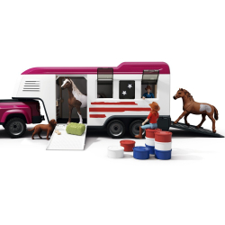 Schleich Horse Club - Грузовик с прицепом для лошадей на берегу озера 42705