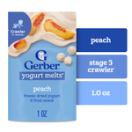 Gerber, Yogurt Melts®, для детей от 8 месяцев, с персиковым вкусом, 28 г (1 унция)