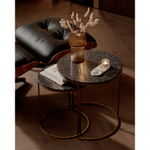 Набор из 2-х кофейных столиков hans, D40 см и D50 см, черный мрамор