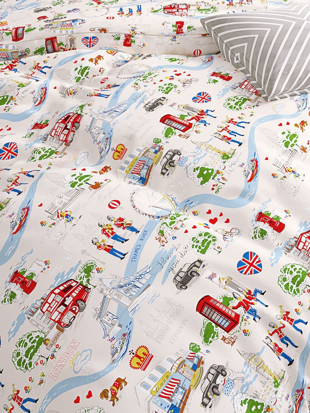 Простынь на резинке Сказка "Лондон беж" 90х200 см, перкаль