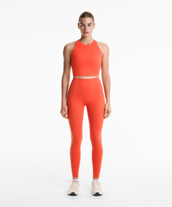 OYSHO Компрессионные легинсы длиной до щиколотки с высокой посадкой 65 см, оранжевый