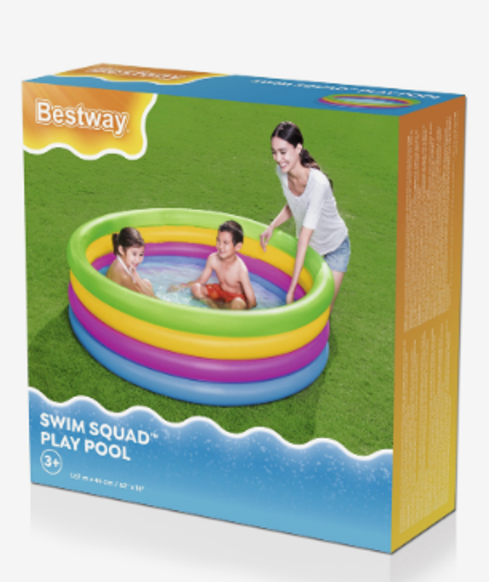 Бассейн надувной Bestway «Радуга», 157×46 см, от 3 лет, 51117