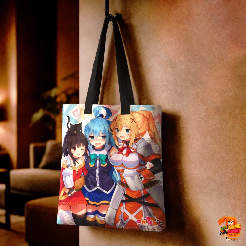 Сумка шоппер с принтом KonoSuba