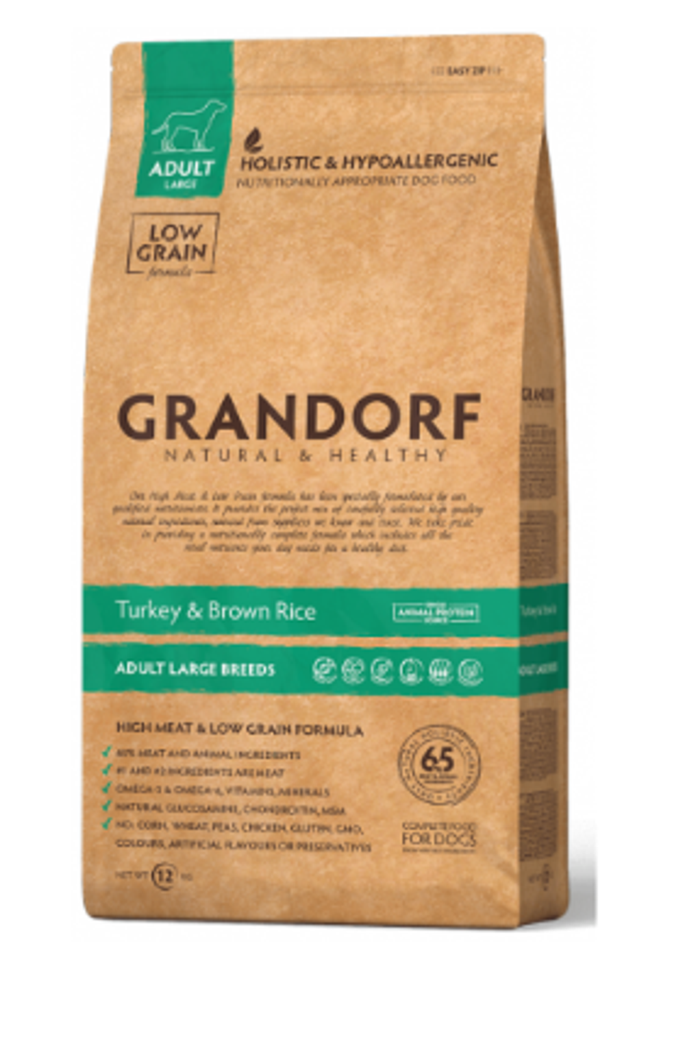 Сухой корм Grandorf Adult Maxi для взрослых собак крупных пород индейка 3 кг