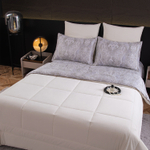 КПБ на резинке Сатин Velouria Luxe с Одеялом VLR002, Евро, 4 наволочки, простынь 160*200*25