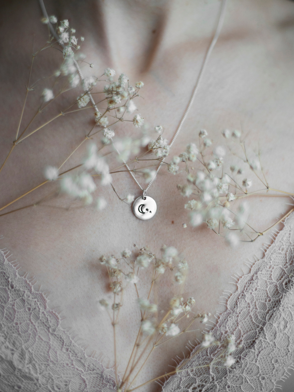 Подвеска НОЧЬ с цепочкой, серебро