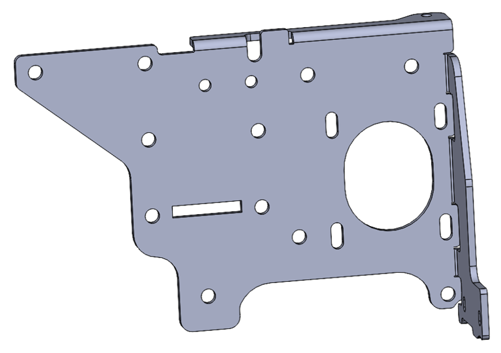 Пластина крепления шагового двигателя оси Y правая Master v2