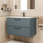 Тумба с раковиной для ванной Uperwood Foster New 80 см, подвесная, серый графит