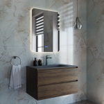 Тумба под раковину Vincea Luka 800 подвесная, 2 выкатных ящика soft-close, С.Oak