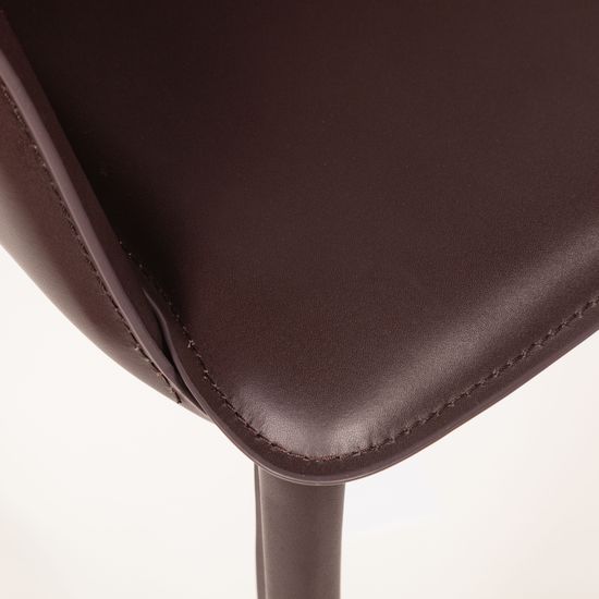Стул с подлокотниками GIO, кожа коричневый