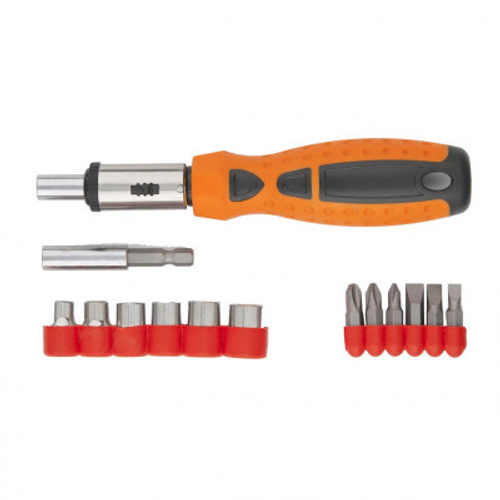 Отвертка реверсивная 14шт бит Спарта