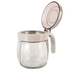 Емкость для сыпучих продуктов с ложкой (стекло, полипропилен) V= 350 мл (подарочная упаковка)