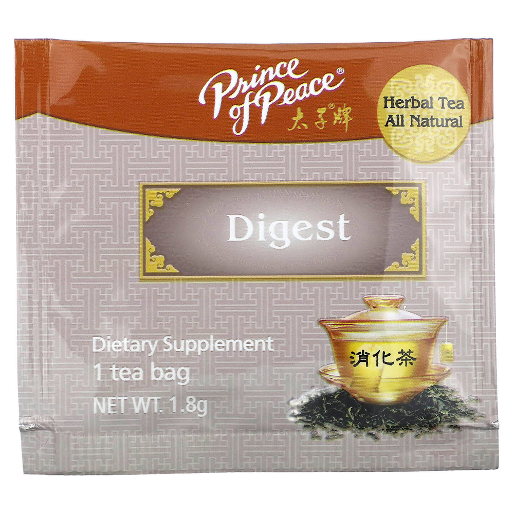 Prince of Peace, Herbal Tea, Digest, 18 чайных пакетиков, 32,4 г (1,14 унции)