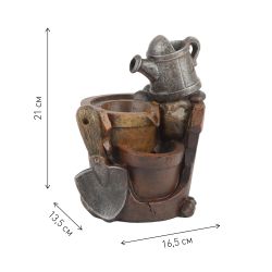 GА-02206 GREEN APPLE декоративный фонтан Дачные истории высота 21см (настольный) | Фонтаны Green Apple