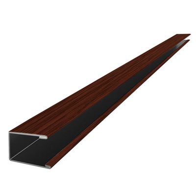 П-профиль для реечного потолка Cesal 14х14х3000 мм. Миланский орех 733