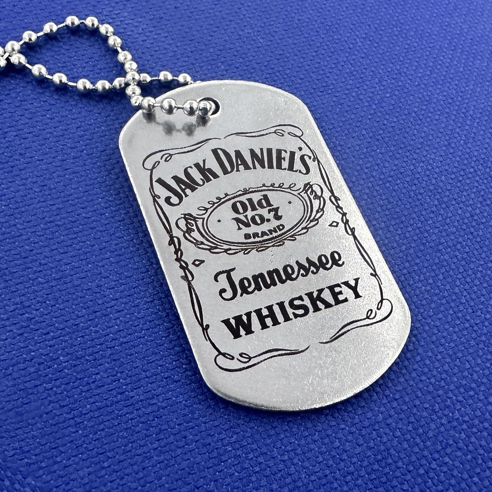 Жетон стальной с гравировкой Джек Дениелс, Jack Daniel's подарочный набор