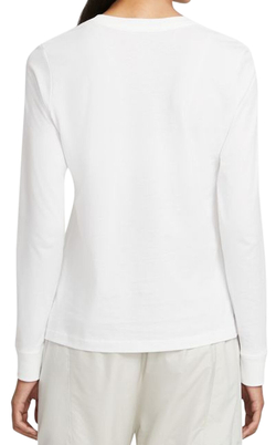 Женская футболка теннисная (dł. Рукава) Nike Essential LS Tee W - white/black