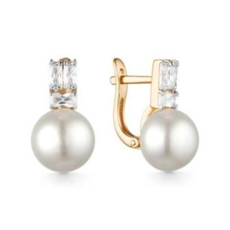 Серьги из золота с жемчугом