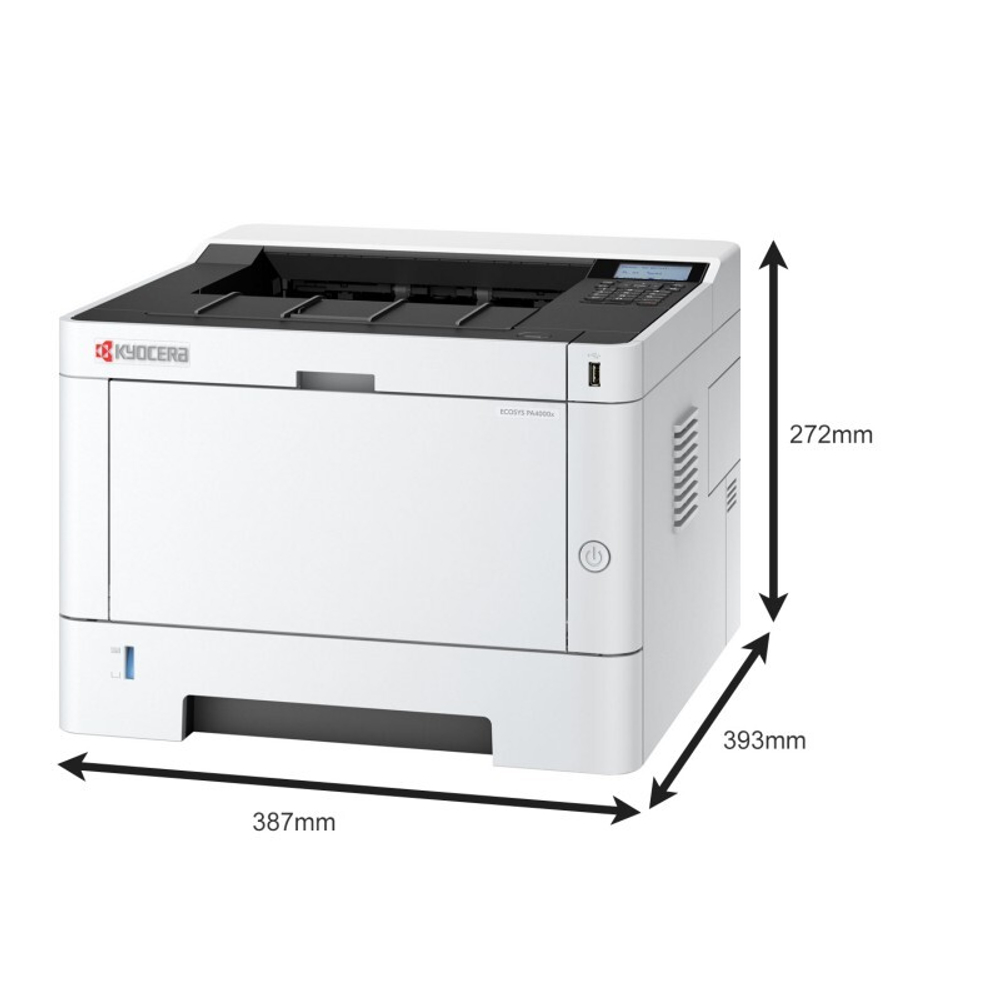 Принтер Kyocera ECOSYS PA4000x, A4, 40 стр./мин, Ethernet