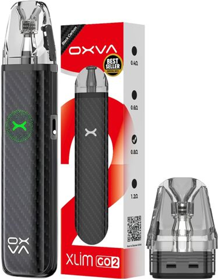 OXVA Xlim Go 2 Vape Pod Kit - Black Carbon (3ml, 0.8ohm)