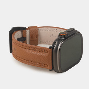Ремешок для Apple Watch Ultra 49mm из кожи Saffiano, цвета карамель