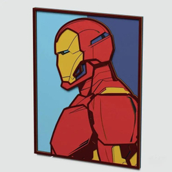 3D Картина по номерам из дерева Железный человек, 23x30 см