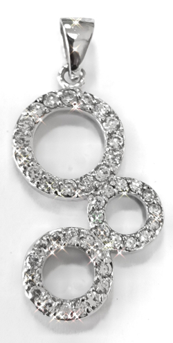 Ювелирная подвеска из серебра 925 пробы с фианитами