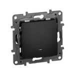 Переключатель 1-клавишный с подсветкой/индикацией 10А 250В антрацит ETIKA Legrand