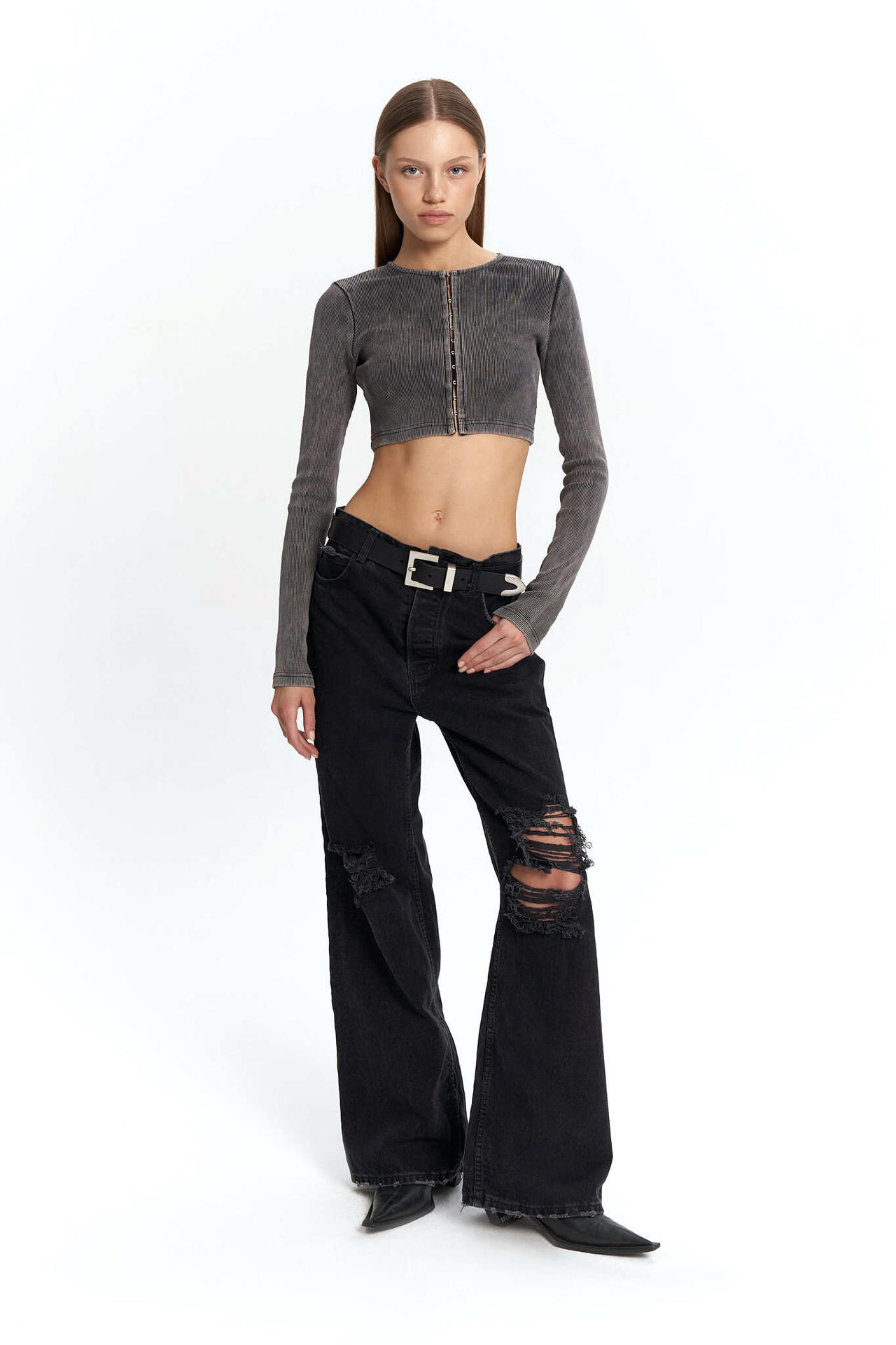 Топ "SUPERSTAR" серый