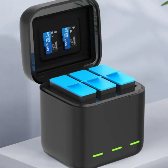 Зарядное устройство TELESIN для GoPro 12/11/10/9 на 3 аккумулятора