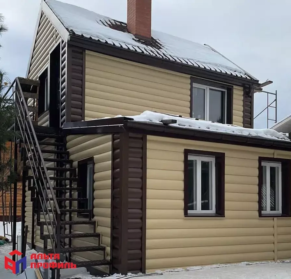 БЛОКХАУС Премиум  Двухпереломный Орех темный ВН-02 3100х320мм 0,99м2