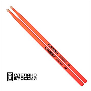 Барабанные палочки, граб, флуоресцентные, Kaledin Drumsticks 5A 7KLHBOR5A