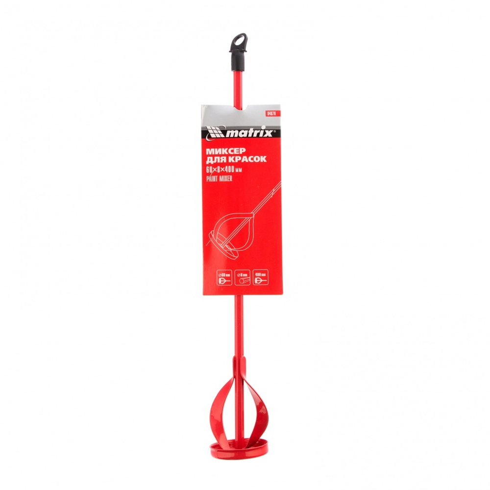 Миксер для красок, 60 х 8 х 400 мм, шестигранный хвостовик Matrix