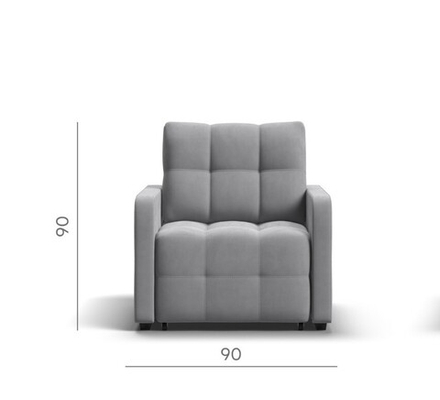 Кресло-кровать Денди Слим велюр Monolit сталь