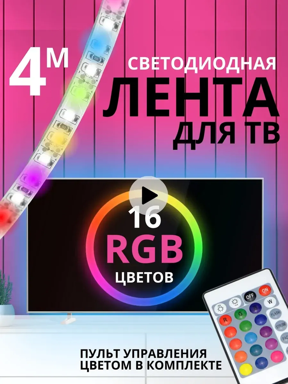 Светодиодная лента подсветка для телевизора и интерьера